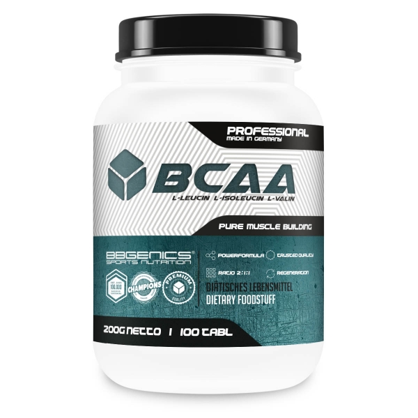 BCAA Pulver, praktisch zu Tabletten gepresst, ein Muss für Muskelaufbau