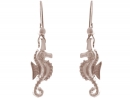 GEMSHINE Maritim Nautics Ohrringe mit Seepferdchen Ohrhnger in 925 Silber, hochwertig vergoldet oder rose im Navy Stil - Made in Madrid, Spanien, Metall Farbe:Silber