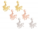 GEMSHINE Ohrringe mit Einhorn. Ohrhnger aus 925 Silber mit einer Lnge von 2,5cm. Made in Spanien. Im eleganten Geschenketui geliefert., Metall Farbe:Silber